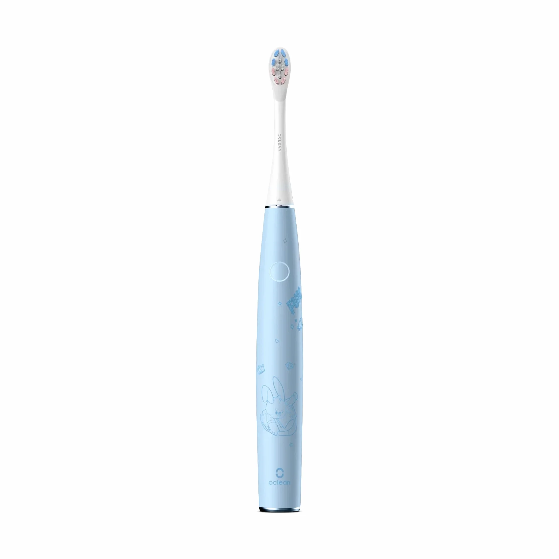 Oclean Elektryczna szczoteczka do zębów dla dzieci, ładowalna, miękkie, przyjazne dla dzieci, bardzo ciche szczotkowanie, inteligentny timer 2 min, wodoodporność IPX7, dla dzieci w wieku od 6 lat