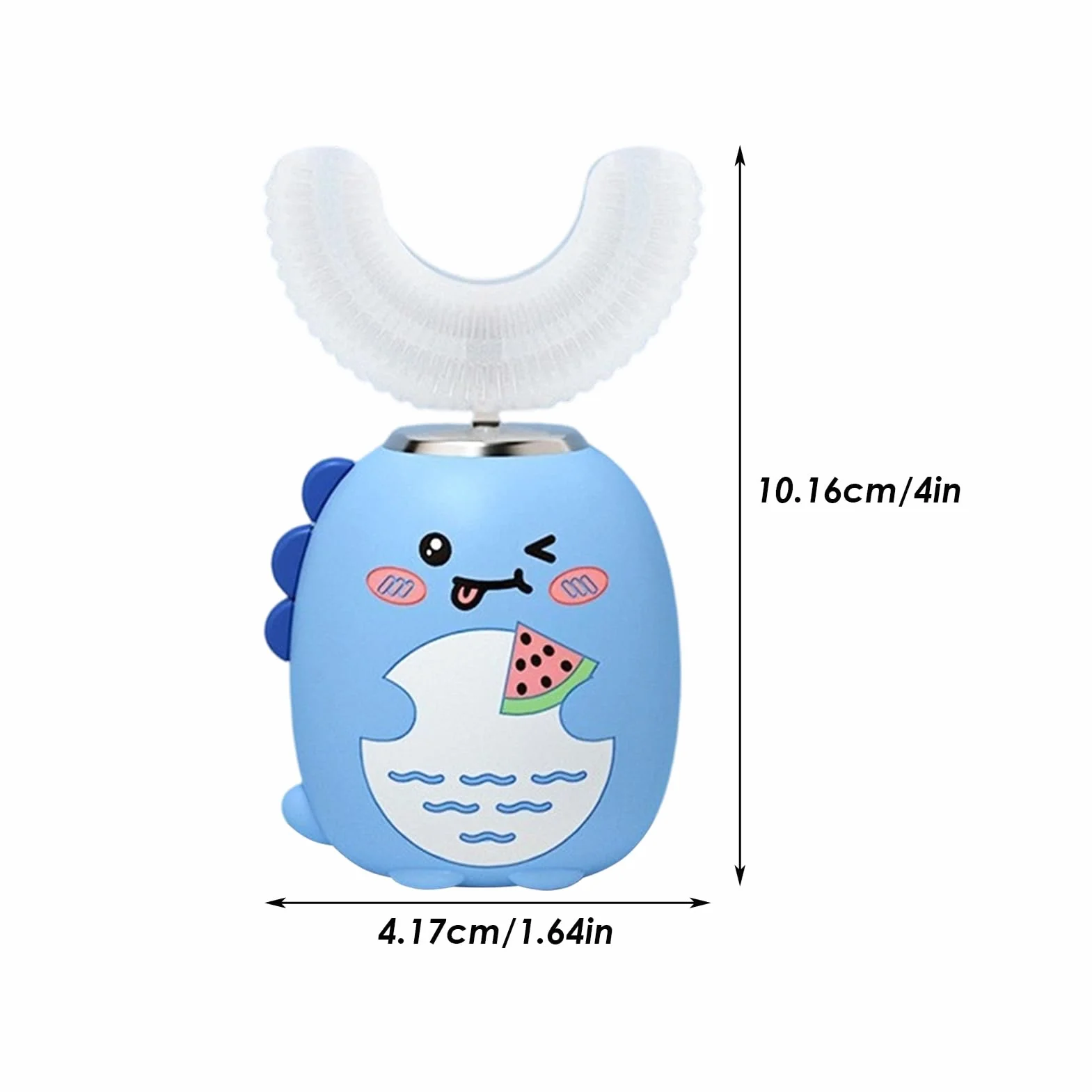 Kids Electric Toothbrush - Cartoon Waterproof Toothbrush, Electric U Shaped with 3 Modes Timer, Hygiene Accessory, Care Tool, Brushing Gadget for Ages 2-6 Boys Girls Preventing Cavities Care