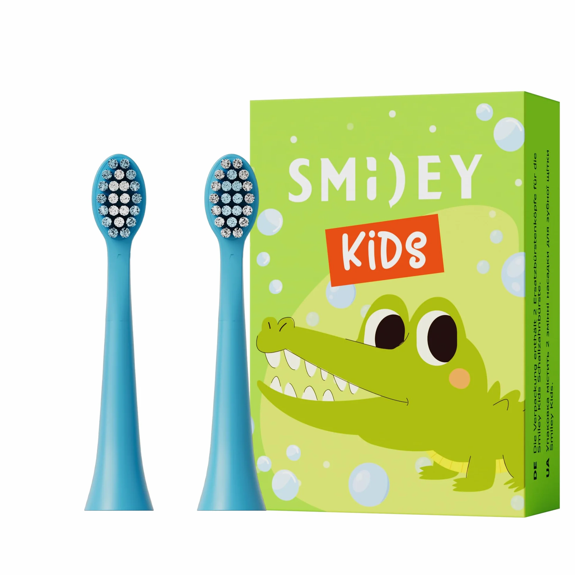 SMILEY 2 x Wymienne główki do elektrycznej sonicznej szczoteczki do ząb Smiley Kids