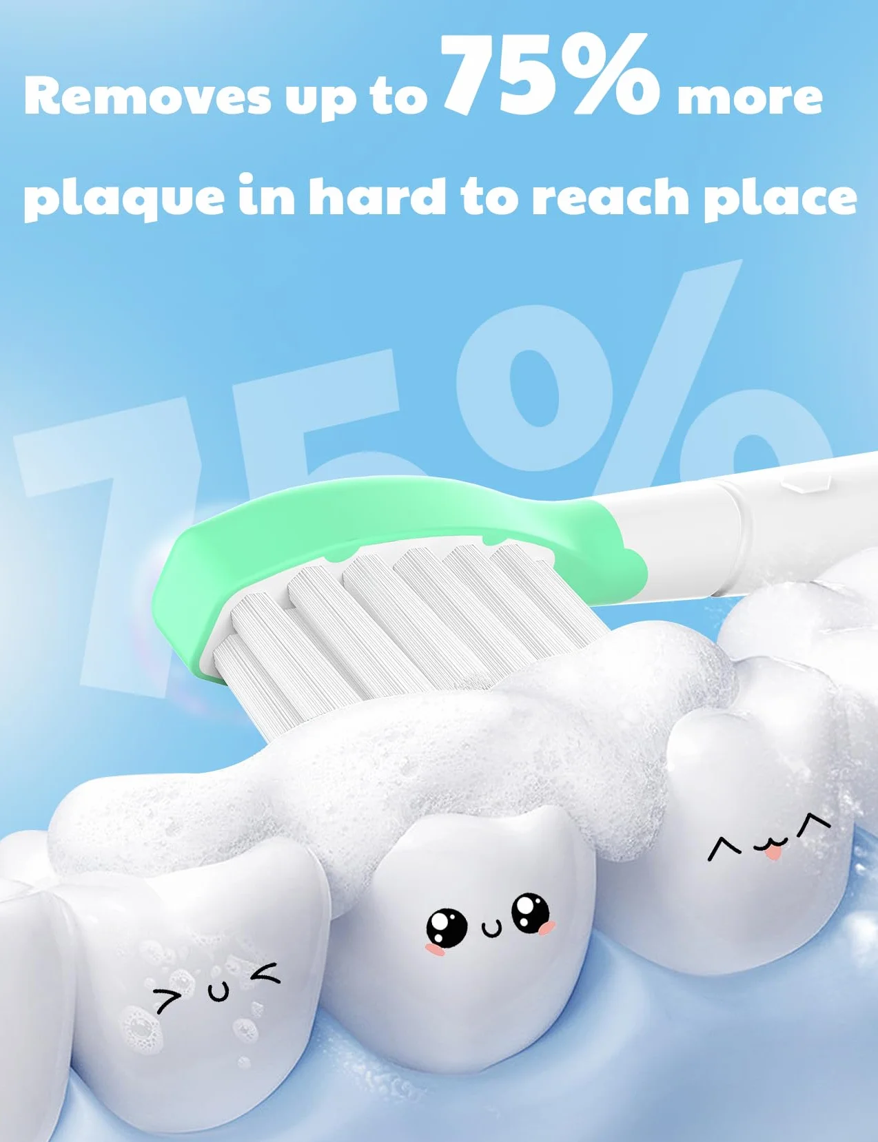 8 wymiennych szczoteczek do zębów kompatybilnych z Philips Sonicare dla dzieci w wieku od 7 lat, do szczoteczek do zębów dla dzieci, różowe/zielone