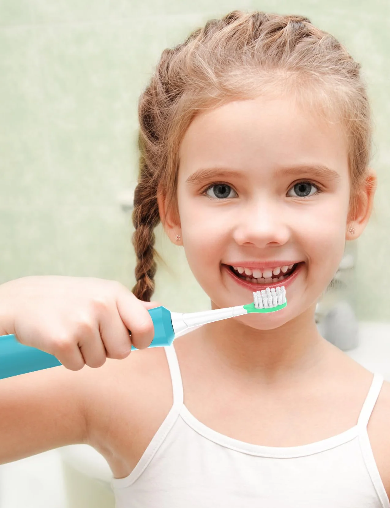 8 wymiennych szczoteczek do zębów kompatybilnych z Philips Sonicare dla dzieci w wieku od 7 lat, do szczoteczek do zębów dla dzieci, różowe/zielone