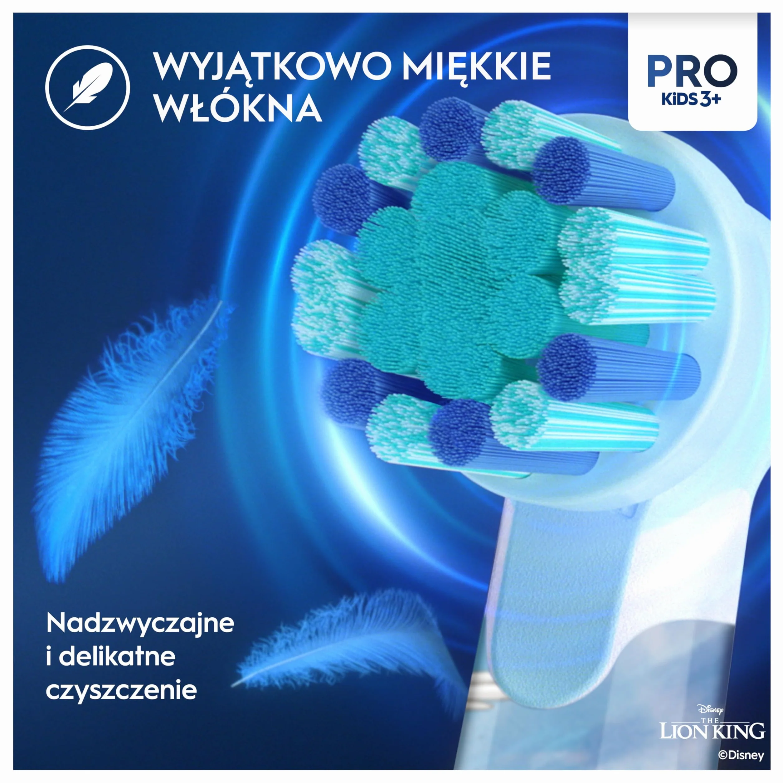 Oral-B Pro Kids Szczoteczka elektryczna Król Lew, 1 rączka szczoteczki dla dzieci Pro Kids, 1 ładowarka, 1 końcówka do szczoteczki, 1 etui podróżne, stworzona w technologii Braun