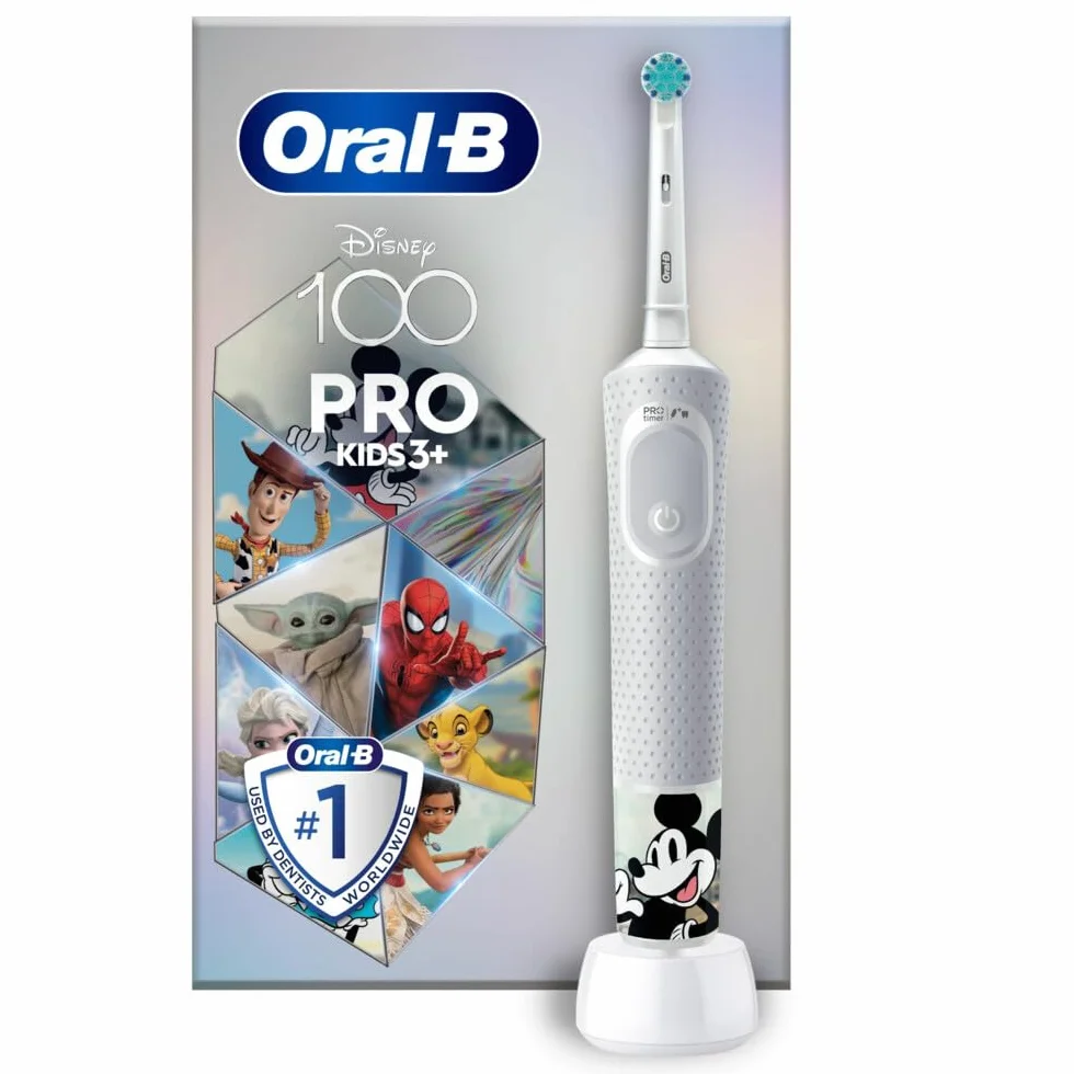 Oral-B Elektryczna szczoteczka do zębów dla dzieci Disney + 3 lata, przyjazna dla dziąseł, możliwość korzystania z Disney Magic Timer, 1 x szczoteczka, 1 szczoteczka do zębów, pomysł na prezent