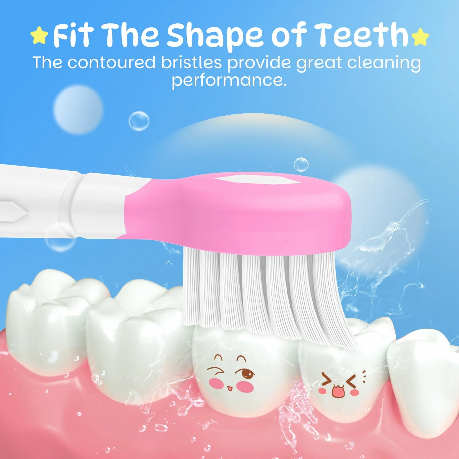 Trustnice Compact Mini wymienne szczoteczki do szczoteczek Philips Sonicare kids – kompatybilne z Philips Sonicare Snap-on, dla dzieci w wieku od 3 do 7 lat, 8 sztuk w opakowaniu