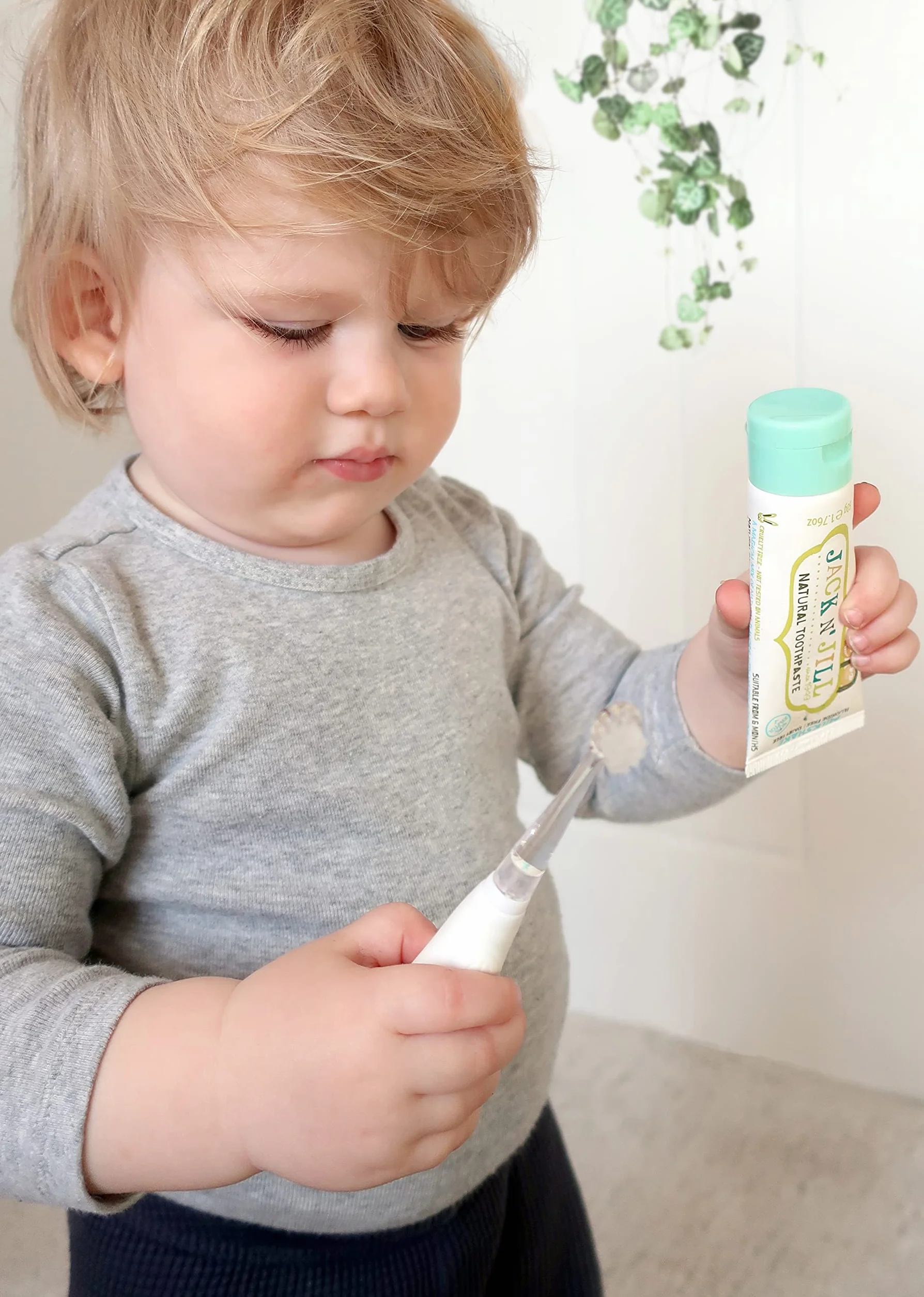 Jack N' Jill Kids Tickle Tooth Sonic Electric Toothbrush & Replacement Head, LED Brush Head With Light Timer & 30 Second Pulse Reminder, Suitable From 0-6 Years