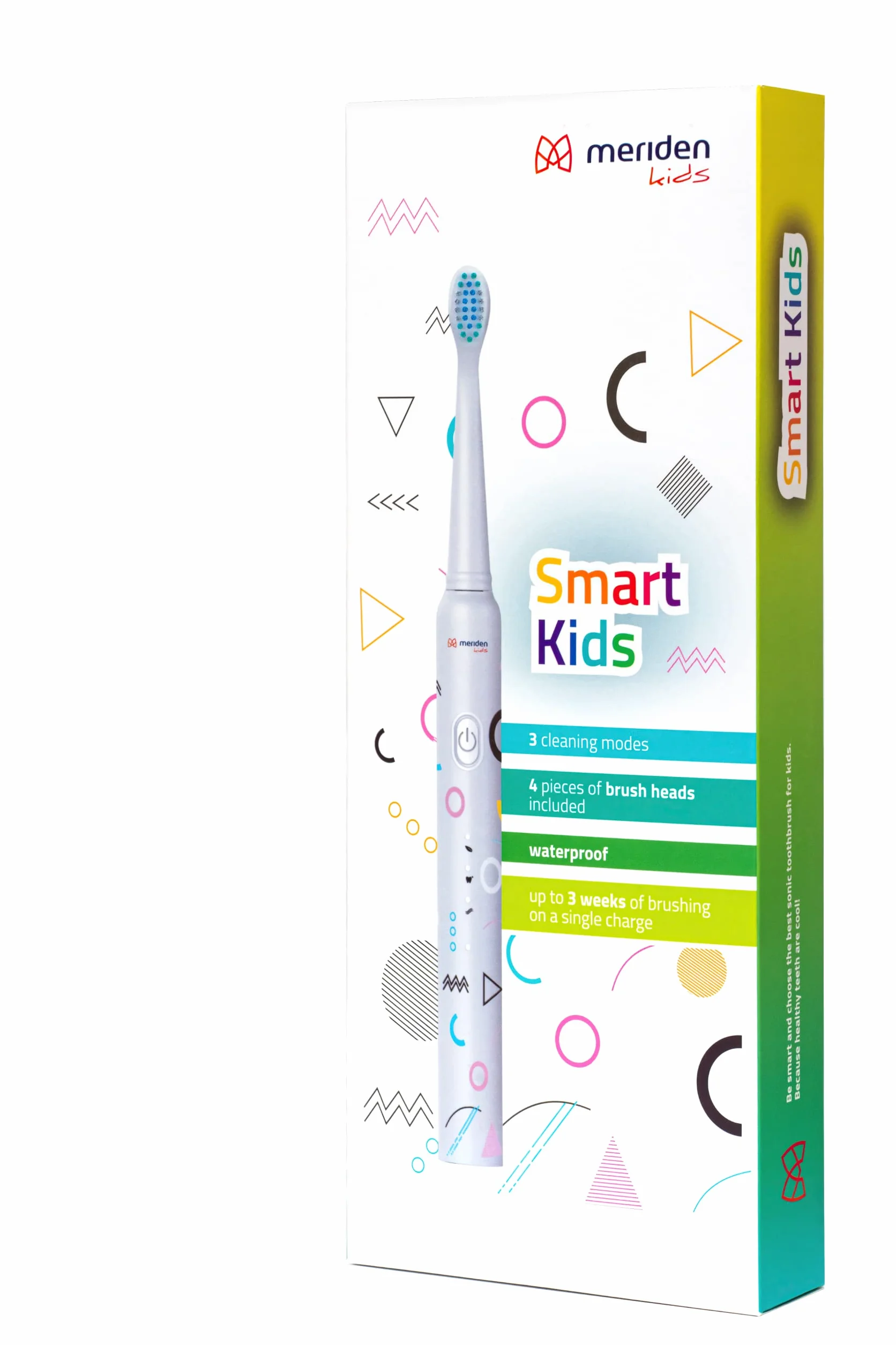 MERIDEN Smart KIDS MK200G szczoteczka do zębów dla dzieci od 5 lat, końcówka z timerem, wodoszczelna, elektryczna szczoteczka do zębów