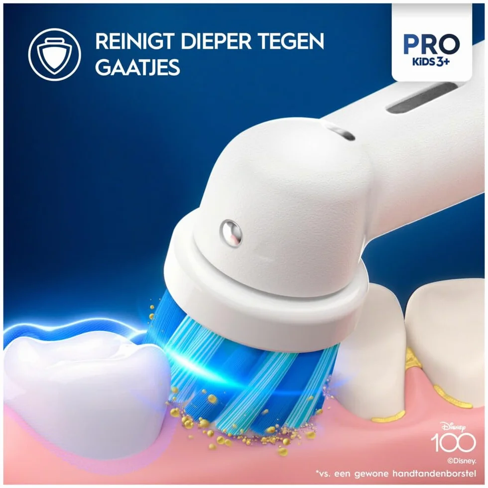 Oral-B Elektryczna szczoteczka do zębów dla dzieci Disney + 3 lata, przyjazna dla dziąseł, możliwość korzystania z Disney Magic Timer, 1 x szczoteczka, 1 szczoteczka do zębów, pomysł na prezent
