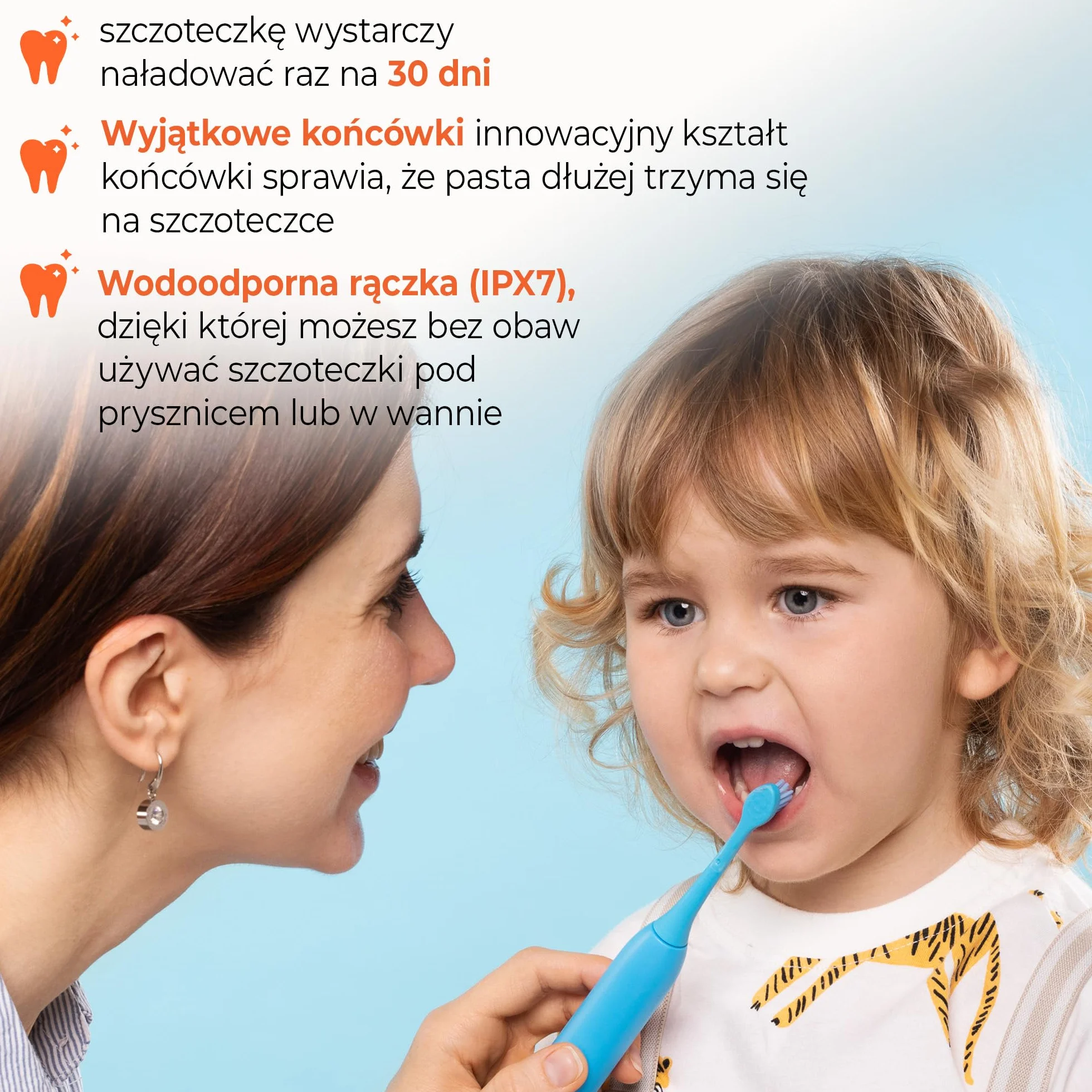 SMILEY Kids Elektryczna szczoteczka do zębów dla dzieci | Ultradźwiękowe szczoteczki soniczne do zębów | Szczoteczka do zębów dla dzieci i akcesoria: kabel USB-C i zestaw naklejek