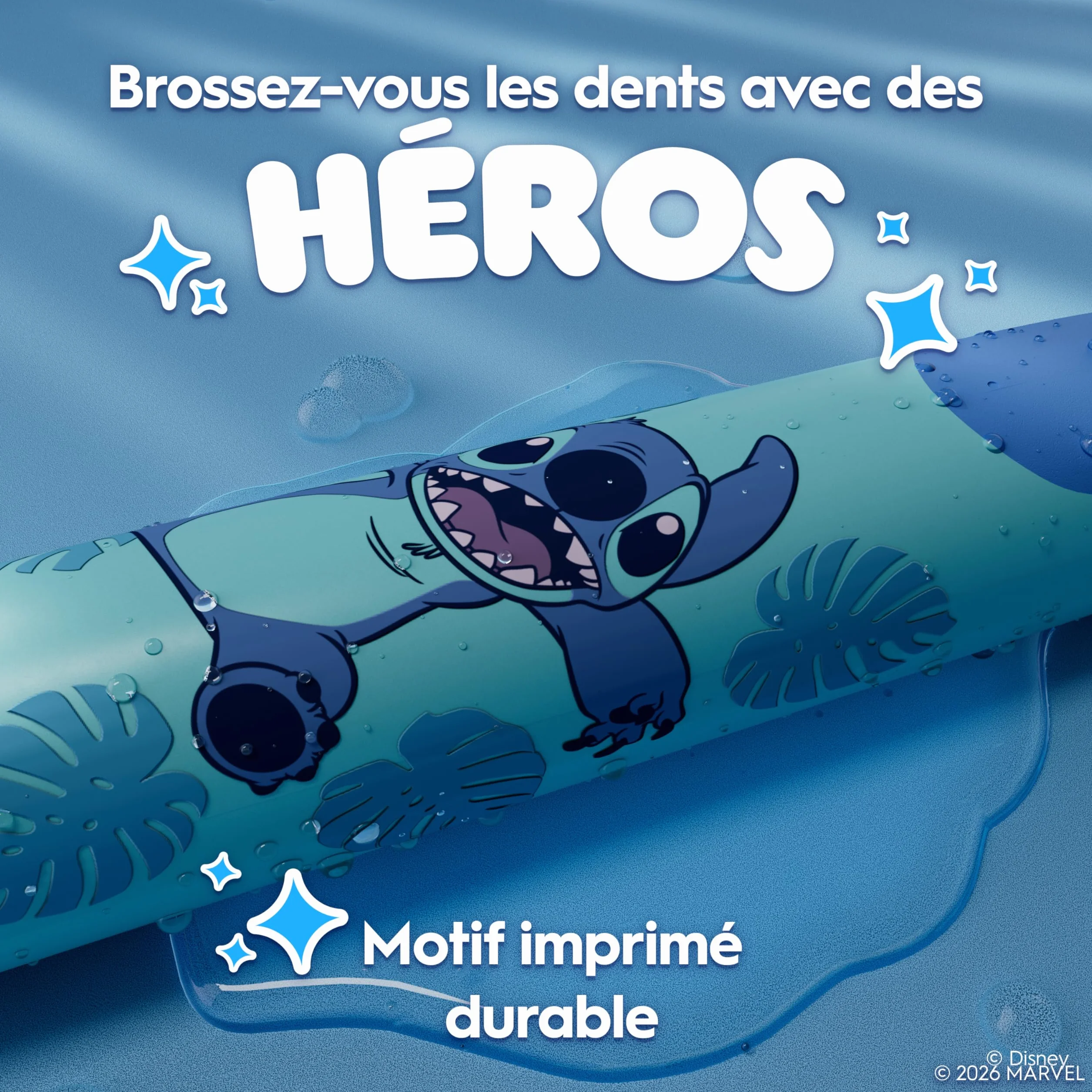 Oral-B iO Kids 6+ Disney Stitch elektryczna szczoteczka do zębów, dla dzieci od 6 lat, w zestawie 1 szczoteczka, etui podróżne, timer muzyczny i 3 tryby czyszczenia zębów — niebieska