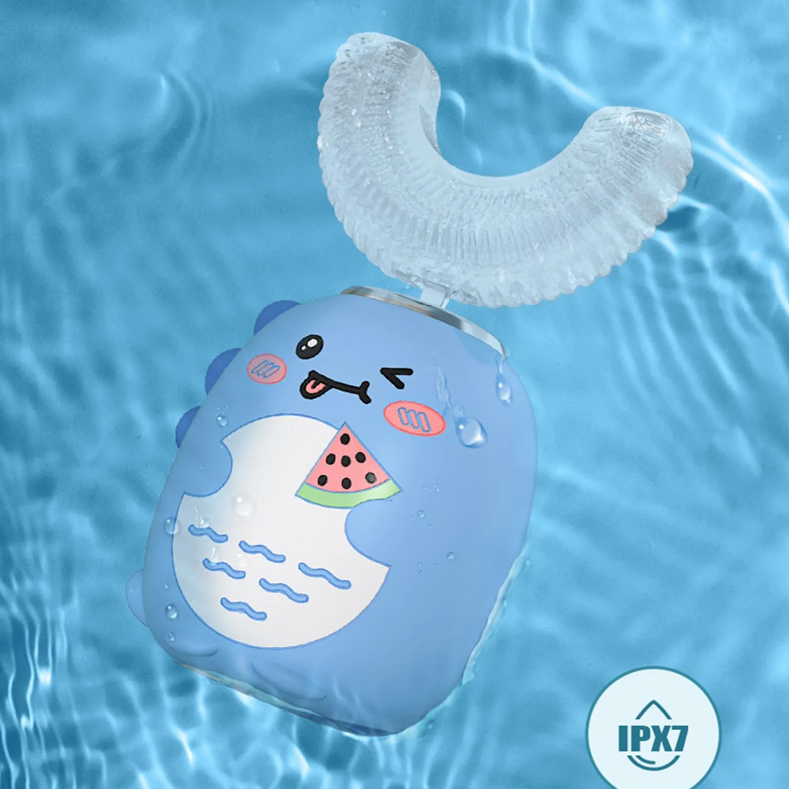 Kids Auto Toothbrush - Cartoon Waterproof U Shaped Electric Brush for Ages 2-6 | 3 Modes with Timer, Orals Cleaning Tool for Boys Girls Encouraging Brushing Habits Preventing Cavities Daily Care
