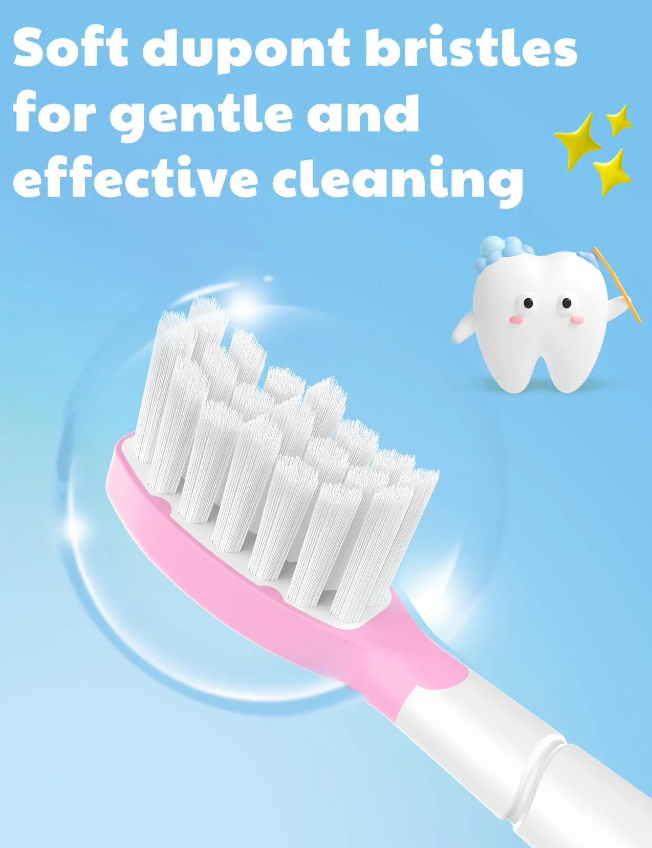 8 wymiennych szczoteczek do zębów kompatybilnych z Philips Sonicare dla dzieci w wieku od 7 lat, do szczoteczek do zębów dla dzieci, różowe/zielone