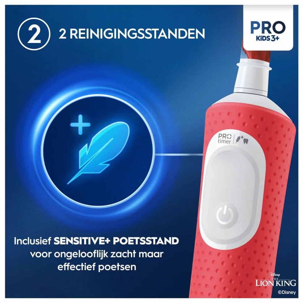 Oral-B Pro Kids König der Löwen elektryczna szczoteczka do zębów, zaprojektowana przez Braun