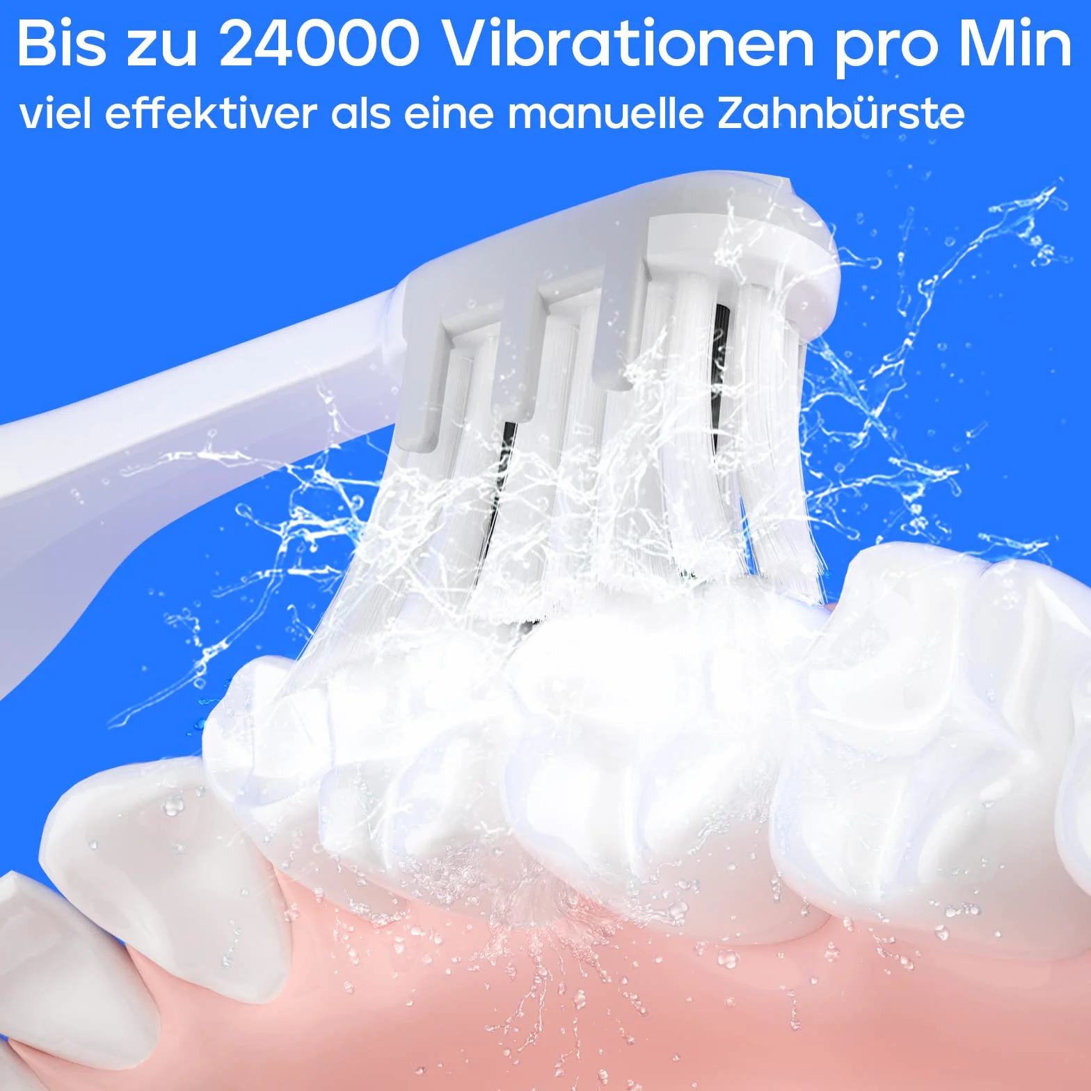 Seago SG-2102 elektryczna szczoteczka do zębów dla dzieci, 2 tryby czyszczenia, 24000 wibracji na minutę, 8 wymiennych głowic, przenośna szczoteczka do zębów na baterie, elektryczna podróżna