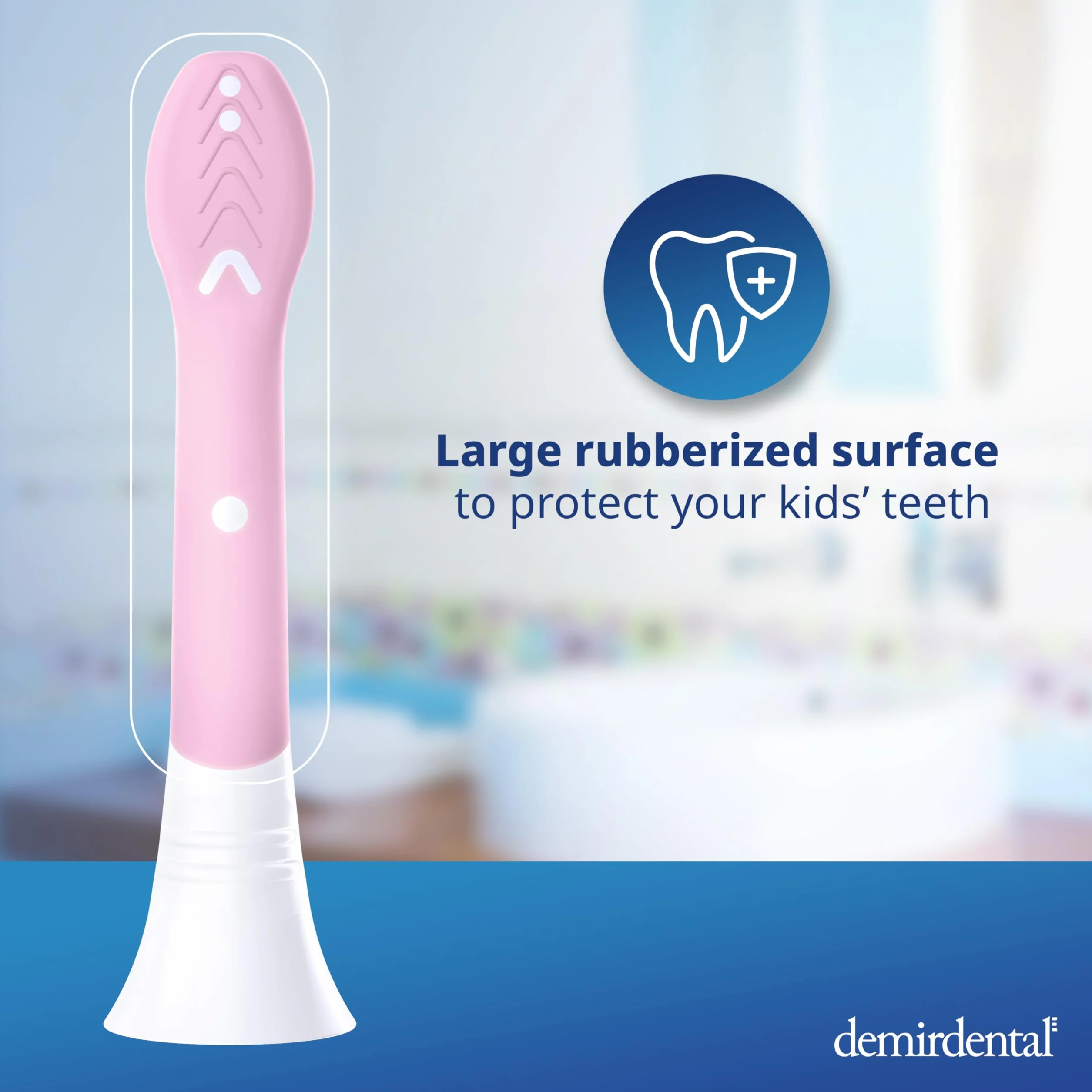 demirdental Szczotki zamienne dla dzieci, pasują do Philips Sonicare Kids Compact Mini, odpowiednie dla dzieci w wieku 3-6 lat, odpowiadają HX6034 HX6038, różowe, zestaw 8 sztuk