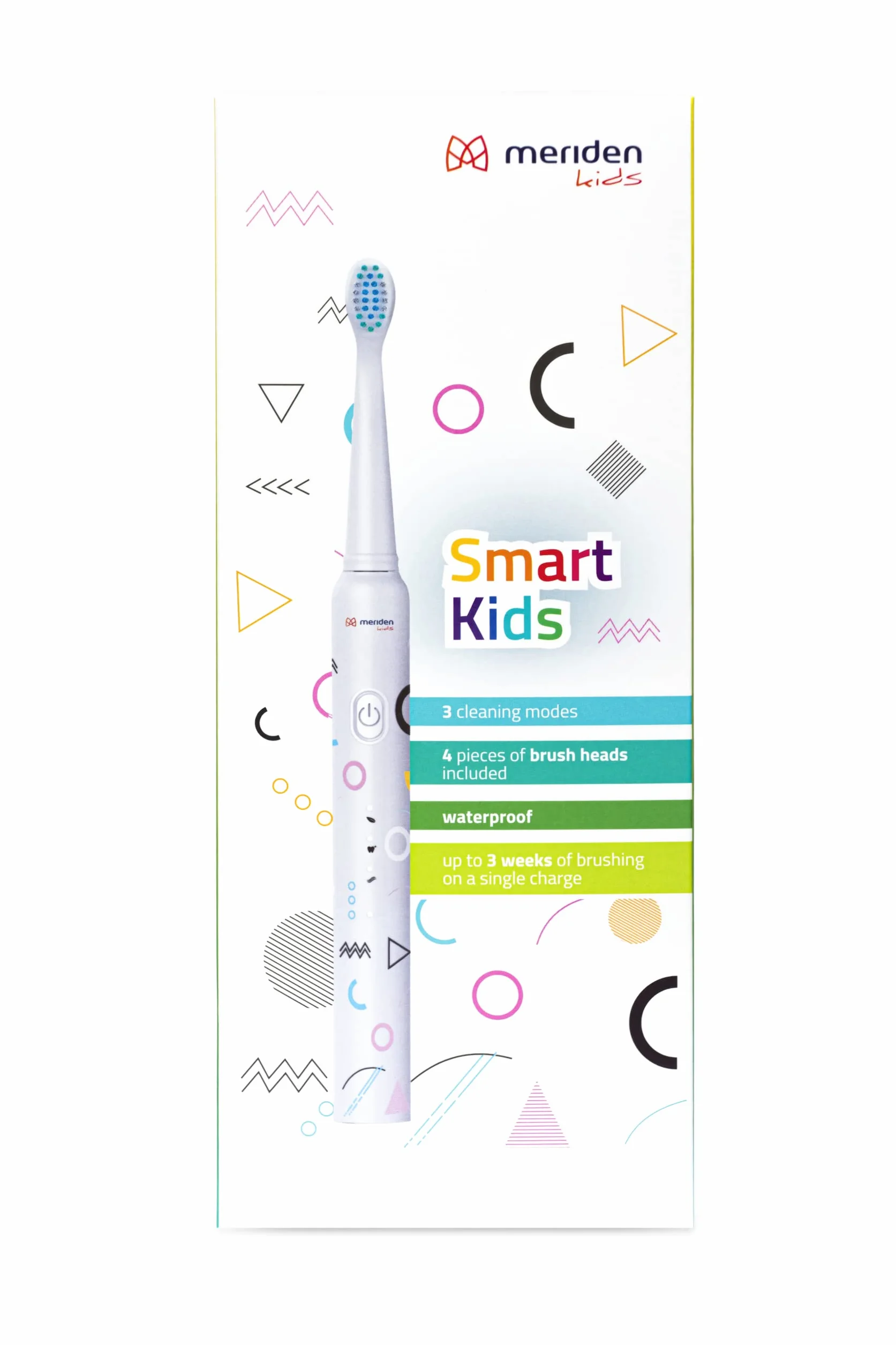 MERIDEN Smart KIDS MK200G szczoteczka do zębów dla dzieci od 5 lat, końcówka z timerem, wodoszczelna, elektryczna szczoteczka do zębów