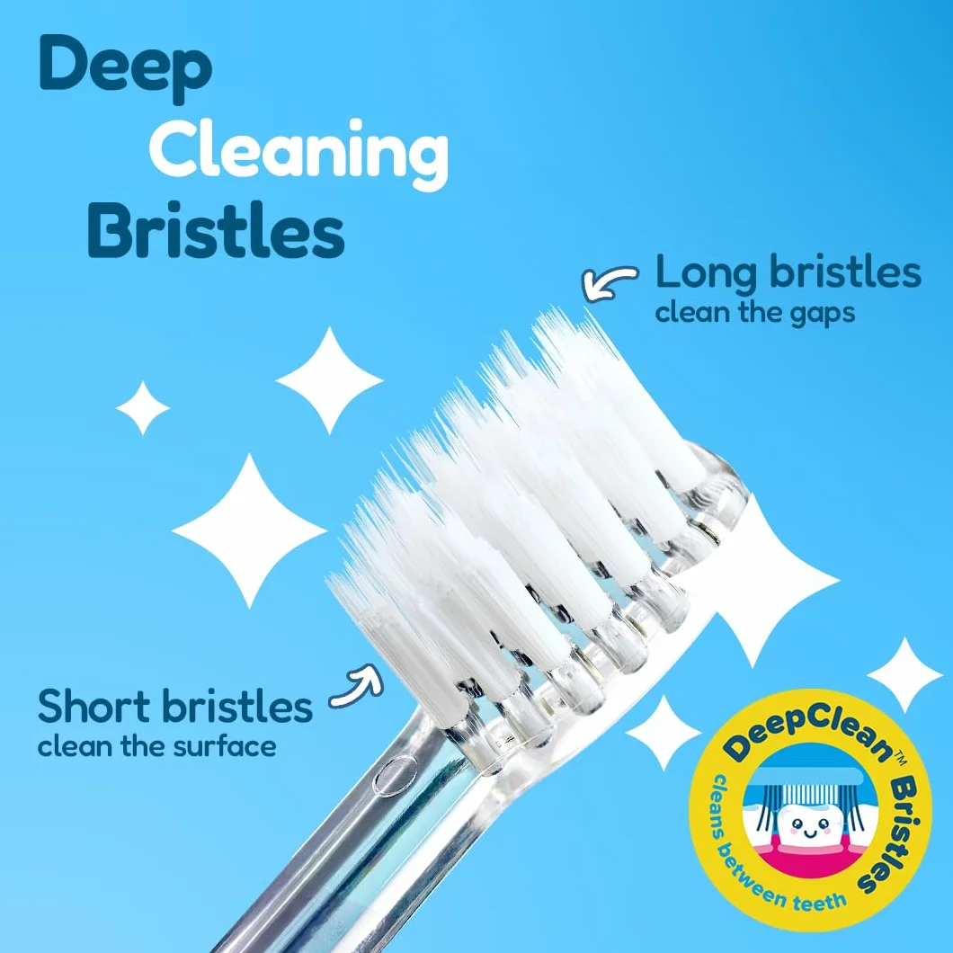 Brush-Baby Flamingo KidzSonic elektryczna szczoteczka do zębów dla dzieci, 3+ lata – włosie DeepClean, przyssawka – zabawne wzornictwo z migającymi lampkami dyskotekowymi – z 2 zapasowymi głowicami i